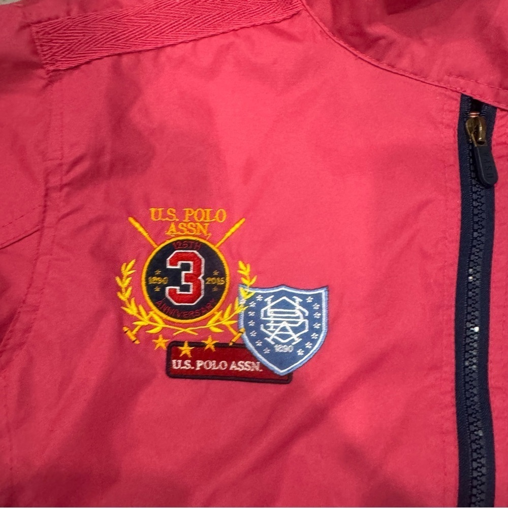 Polo Association Hot Pink Women’s Windbreaker Zip Up Jacket, Size Large - Picture 2 of 6